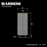 Прямой фитинг Barrow TNYZ-G40 Black