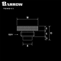Датчик температуры Barrow TCWD-V1 Silver