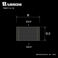 Прямой фитинг Barrow TBZT-A10 Silver