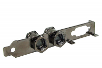 Проходной слот Alphacool Slot cover with 2x G1/4" lead-through - black nickel