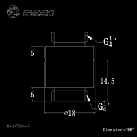 Прямой фитинг Bykski B-DTSO-S White